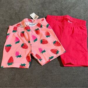 Old Navy Toddler Biker Shorts size :T Strawberry and Pink NWT